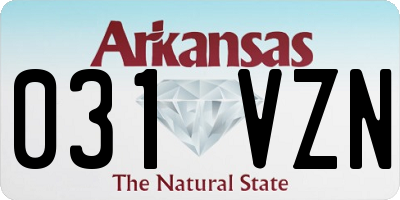 AR license plate 031VZN
