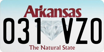 AR license plate 031VZO