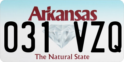AR license plate 031VZQ