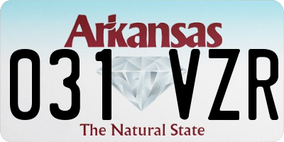 AR license plate 031VZR