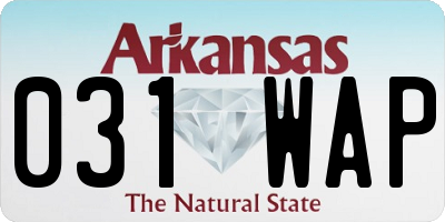 AR license plate 031WAP