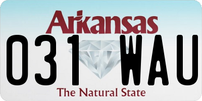 AR license plate 031WAU