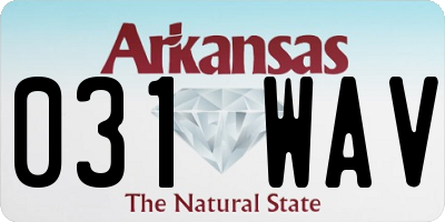 AR license plate 031WAV