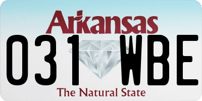 AR license plate 031WBE