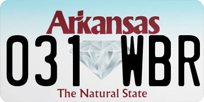 AR license plate 031WBR