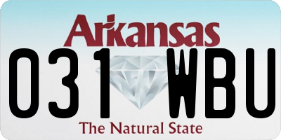 AR license plate 031WBU