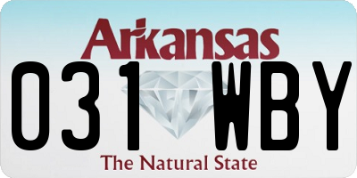 AR license plate 031WBY