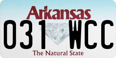 AR license plate 031WCC