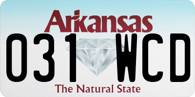 AR license plate 031WCD