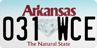 AR license plate 031WCE