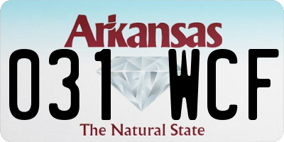 AR license plate 031WCF