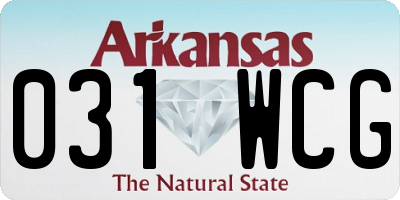 AR license plate 031WCG