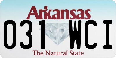 AR license plate 031WCI