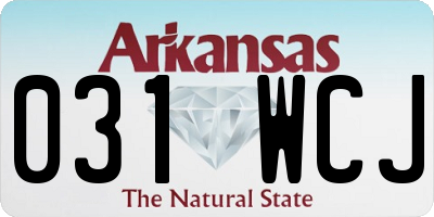 AR license plate 031WCJ