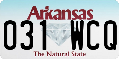 AR license plate 031WCQ
