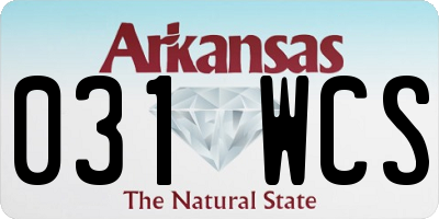 AR license plate 031WCS