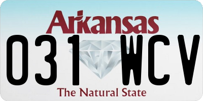 AR license plate 031WCV