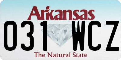 AR license plate 031WCZ