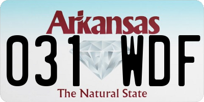 AR license plate 031WDF