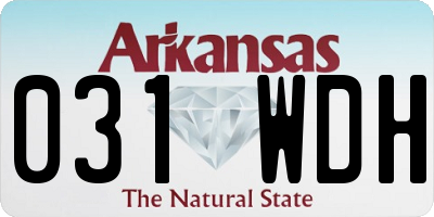 AR license plate 031WDH