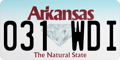 AR license plate 031WDI