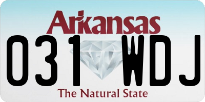 AR license plate 031WDJ