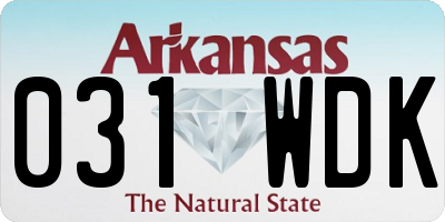 AR license plate 031WDK