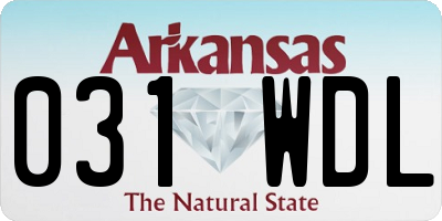 AR license plate 031WDL