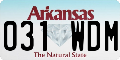 AR license plate 031WDM