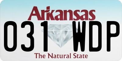 AR license plate 031WDP