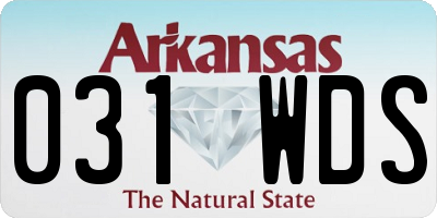 AR license plate 031WDS