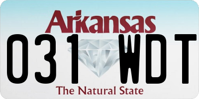 AR license plate 031WDT