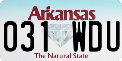 AR license plate 031WDU