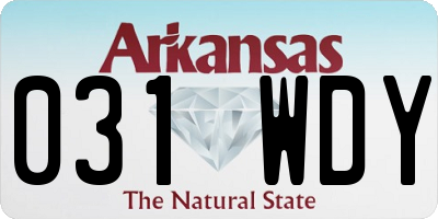AR license plate 031WDY