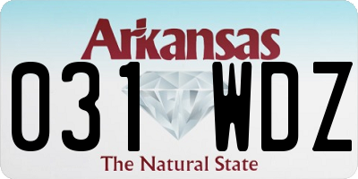 AR license plate 031WDZ