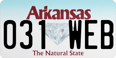 AR license plate 031WEB