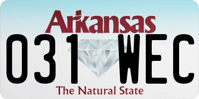 AR license plate 031WEC