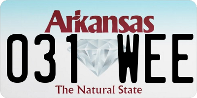 AR license plate 031WEE