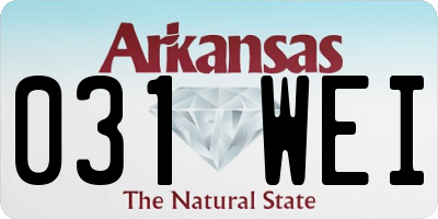 AR license plate 031WEI
