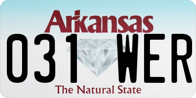 AR license plate 031WER