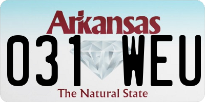 AR license plate 031WEU