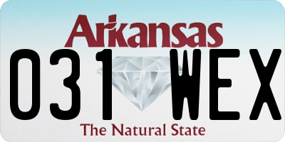 AR license plate 031WEX