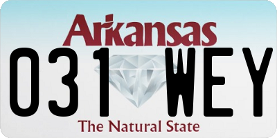 AR license plate 031WEY