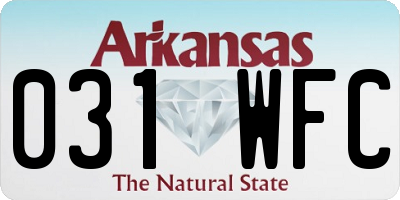 AR license plate 031WFC