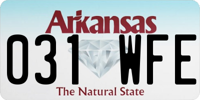 AR license plate 031WFE