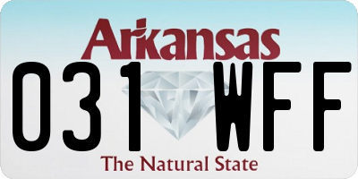 AR license plate 031WFF