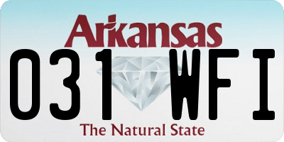 AR license plate 031WFI