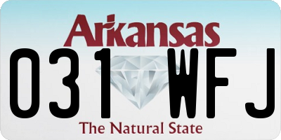AR license plate 031WFJ