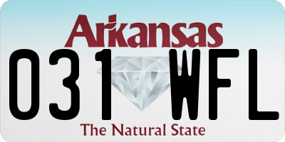 AR license plate 031WFL