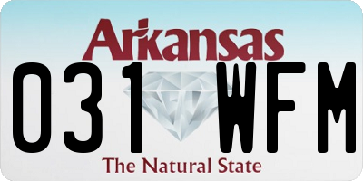 AR license plate 031WFM